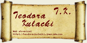 Teodora Kulački vizit kartica